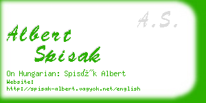 albert spisak business card